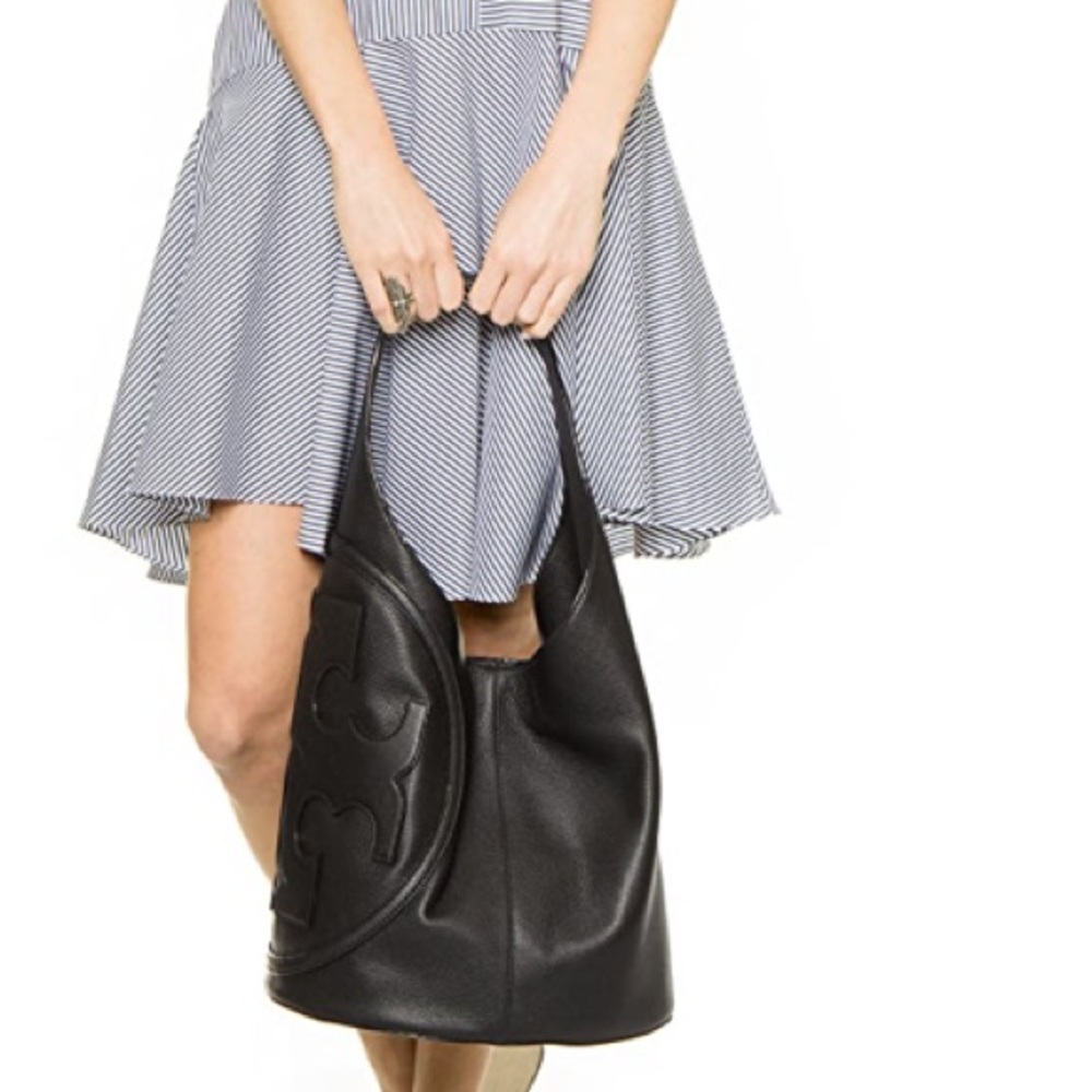 Tory Burch All T leather hobo purse bag